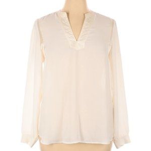 NYDJ Cream Long Sleeve Blouse